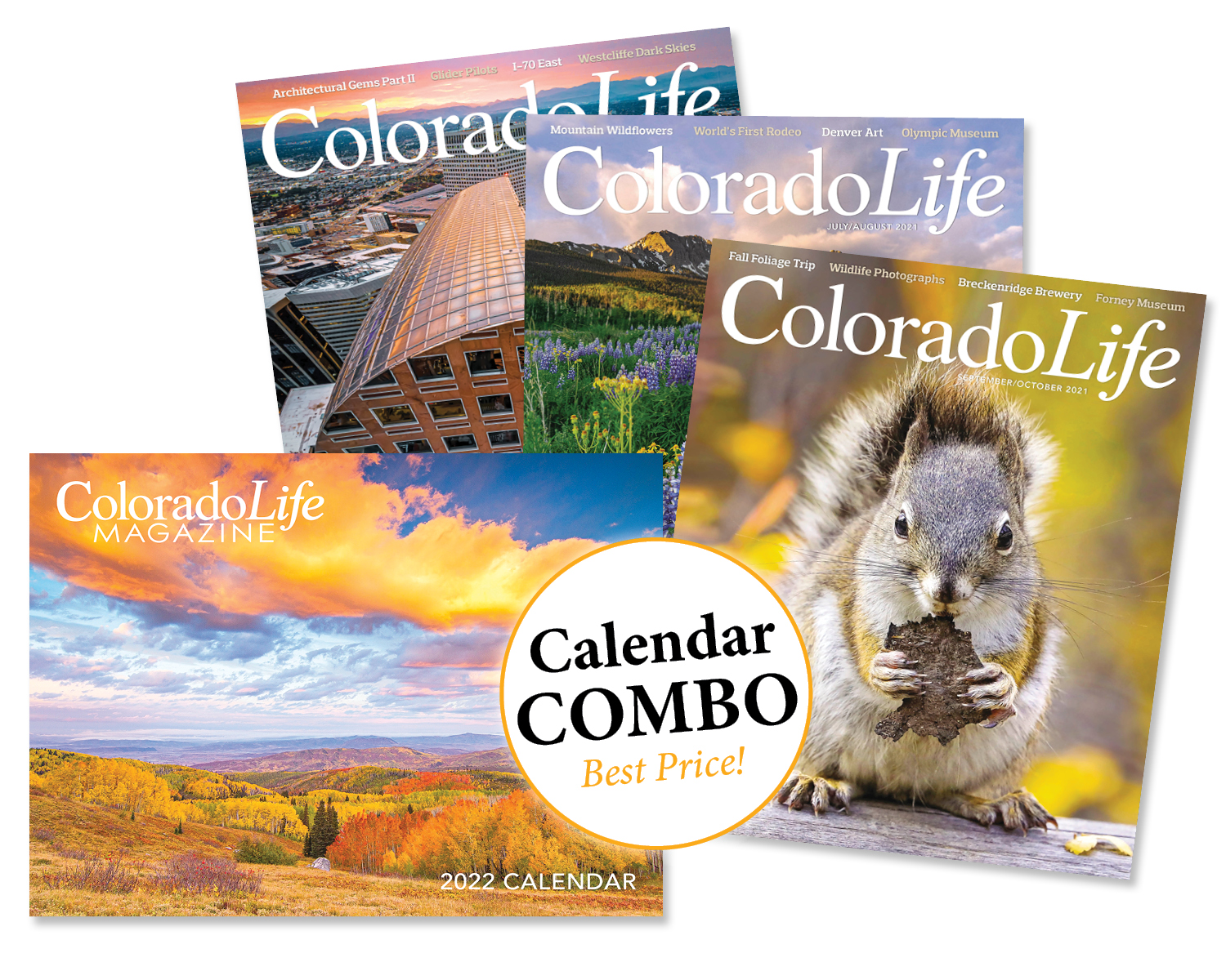 Colorado Life Combo - 2022 Wall Calendar + 1-yr Subscription